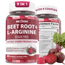 Beet Root Gummies " L-Arginine, Nitric Oxide Supplements for Men " Women w/Organic Beets, B1, B2, B3, B5, B6, Folate, B12 for Energy Boost " Circulation Support, Sugar Free, 120 Cts