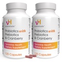 vH essentials Probiotics for Women with Prebiotics, Cranberry & Vitamin C – 120 Capsules -2 Pack – Vaginal Probiotics Support Gut Balance, Vaginal Health & Urinary Tract Health for Women