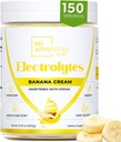 Zero Sugar - Banana Cream Electrolytes Powder - Refreshing Hydration - Caffeine Free Energy with All Natural Ingredients - Vegan Keto & Paleo - Sugar Free Electrolytes Powder Drink Mix - 150 Servings