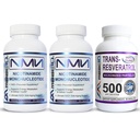 MAAC10 NMN Resveratrol NAD Combo Pack - Nicotinamide Mononucleotide NAD+ Supplement 250mg (60 x 125mg NMN Capsules) 99% Pure Trans Resveratrol Extract (60 x 250mg Capsules)