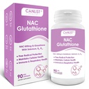CANLIST NAC Supplement (N-Acetyl Cysteine) 600mg with Glutathione 400mg, Enhanced Absorption for Liver Health, Antioxidant Support & Detox, Non-GMO, Gluten Free, 90 Veggie Capsules