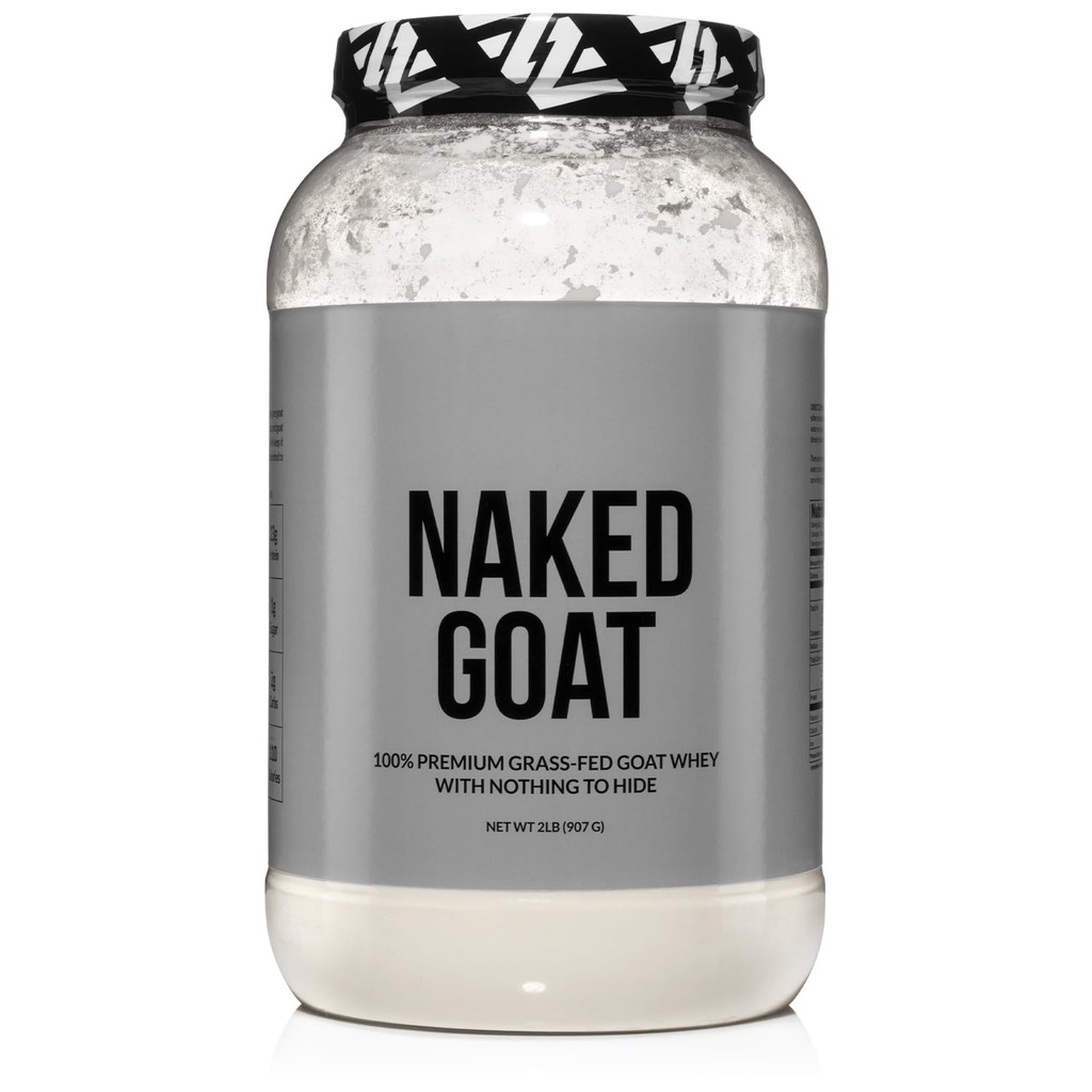 NAKED Goat - Pasture Fed Goat Whey Protein Powder from Small-Herd Wisconsin Dairies, 2Lb Bulk, GMO Free, Soy Free. Easy to Digest - All Natural - 23 Grams of Protein - 30 Servings