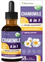Herb de manzanilla Extract Drops, Natural Calm Herbal Tintura Suplemento w / Pasión Flor, St. John's Wort, Lavender, Reishi, " Echinacea for Relaxation Support " Immune Support. 2oz