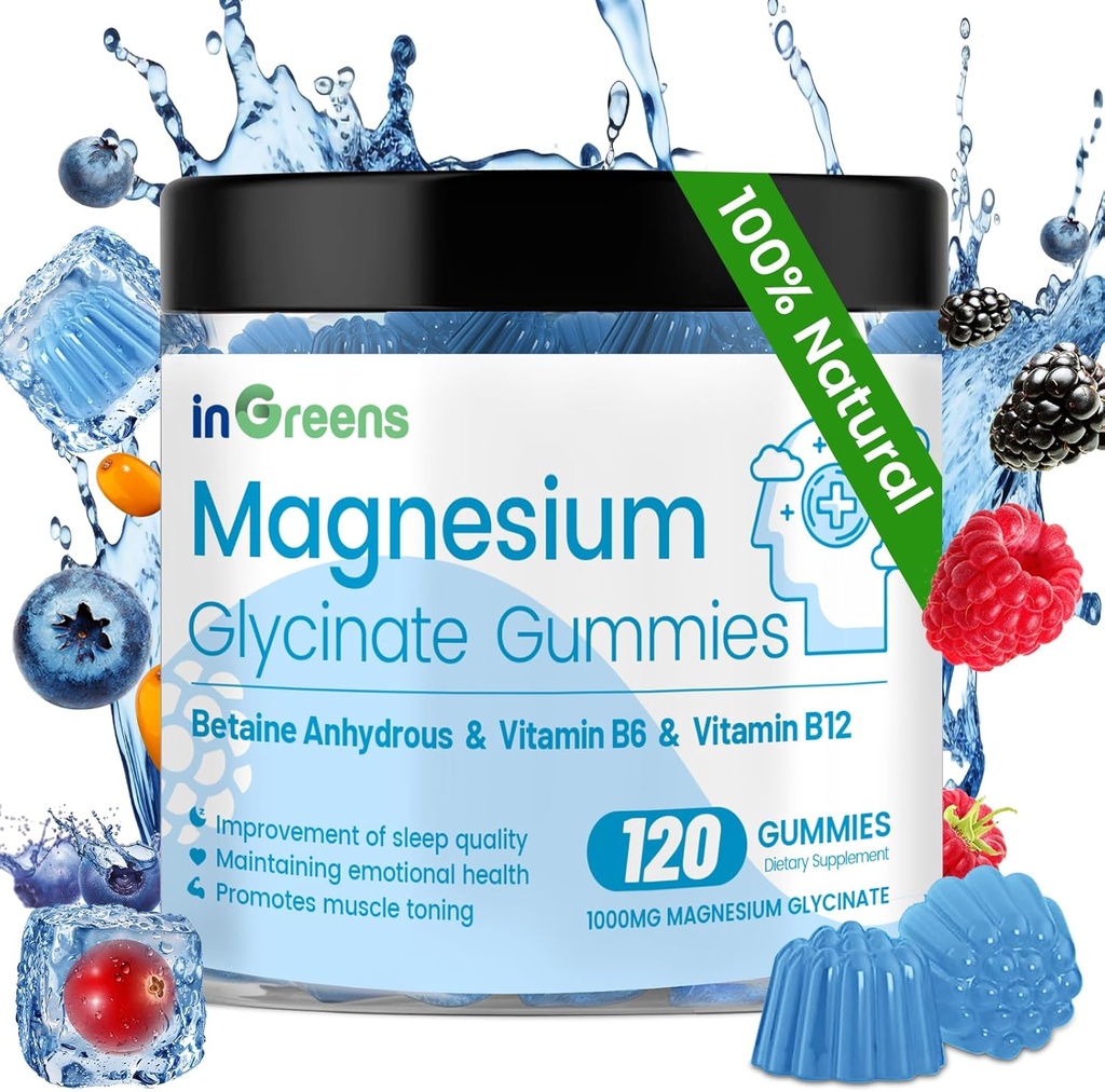 120 Count Magnesium Glycinate Gummies 700mg, Chewable Magnesium Gummies for Adults & Kids, High Absorption, Sleep, Relaxation & Focus Support, Non-GMO, Gluten-Free, Mixed Berry Flavor, 60 Day Supply