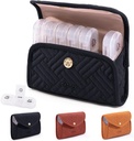 BAGSFY Organizador semanal de píldoras 3 veces al día en un lindo caso de tela, organizador de píldoras, caja de píldoras, caja de carga de viaje portátil, recipiente para medicamentos, vitaminas, aceites de pescado, suplementos