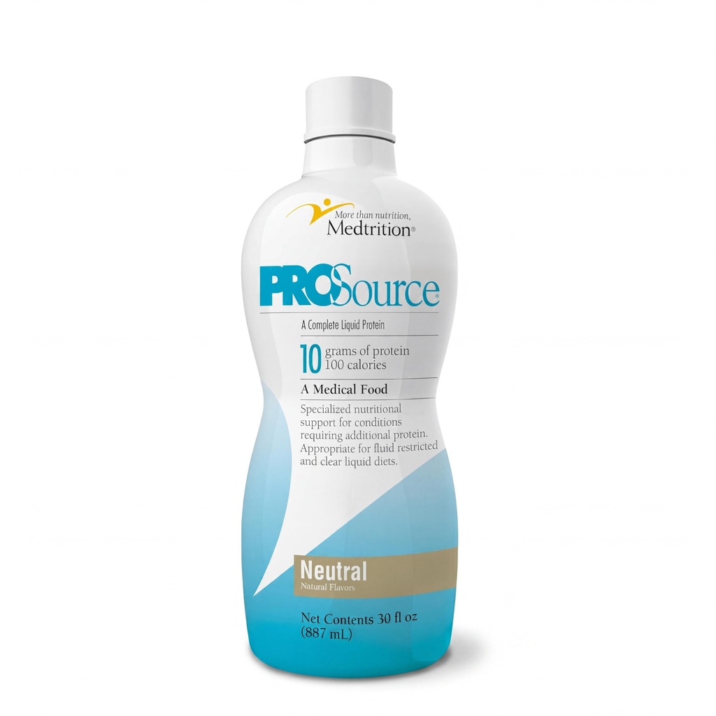 Medtrition Liquid Collagen Peptides Type I & III – 10 Grams Protein per 1 oz – ProSource Protein Liquid - Neutral - 30 Fl Oz (Pack of 1)