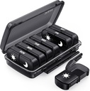 PULIV Weekly Pill Organizer 7 Day 2 Times a Day, Black Damp-Proof AM PM Pill Box 7 Day, Pill Case with Portable Design, Large Medicine Organizer for Vitamins, Medications, Fish Oils, Supplements