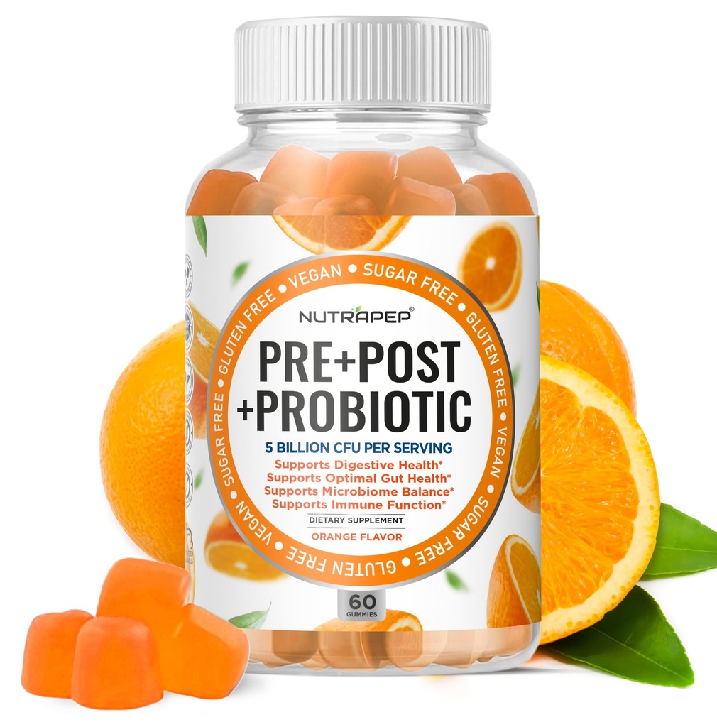 Probióticos prebióticos " Gummies posbióticas para niños de mujeres - High Potency 5 billion CFU - gratis de azúcar " Gluten Gratis