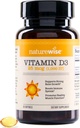 NatureWise Vitamin D3 1000iu (25 mcg) 30-Day Supply for Immune Support, Healthy Muscle Function, and Bone Health - Non-GMO, Gluten Free in Organic Extra Virgin Olive Oil, (Mini Softgel), 30 Count