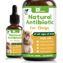 Dogs Antibiotics for Infection Coughs, UTIs, Allergies, Itching - Natural Antibiotics Supplement Drops for Cats to Support Digestion and Urination | Skin & Coat | All Breeds & Ages | 2 Oz