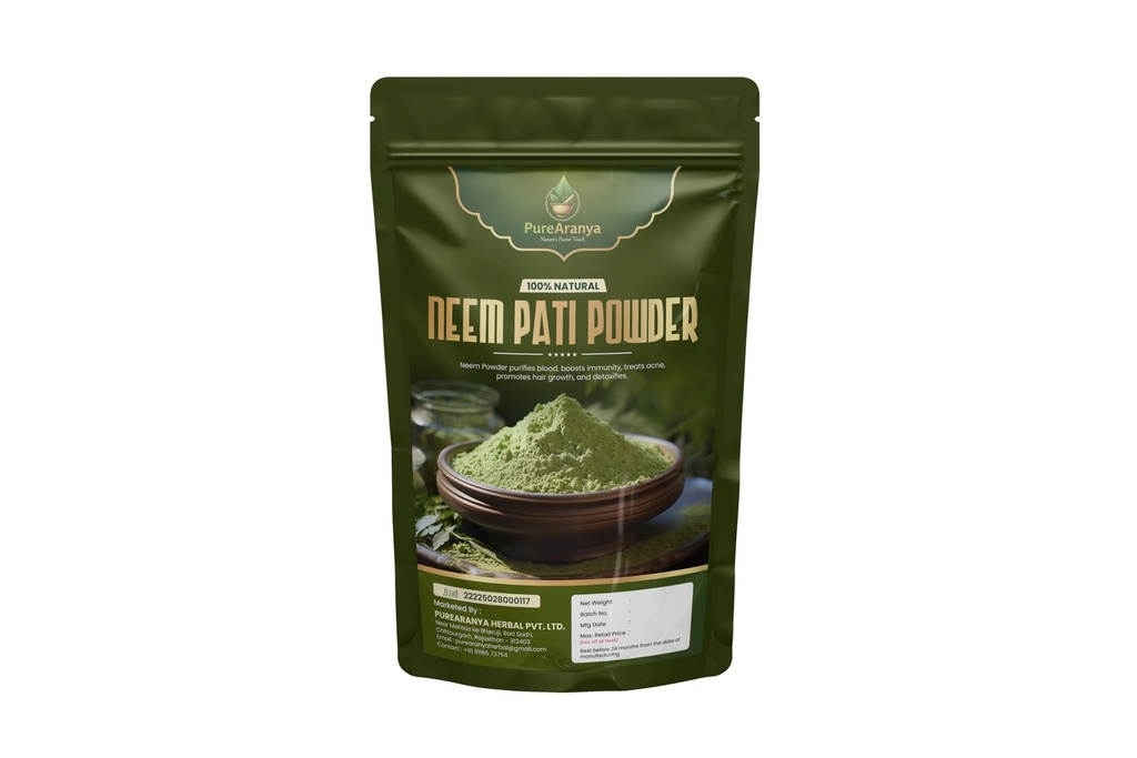 Neem Leaf Powder | Natural Dried Neem Leaves Powder | Premium Quality for External Use, Hair Care, Skin Care & DIY | No Additives | Resealable Pack (9 Oz)
