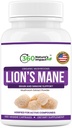 360 Nature's Impact Lions Mane Mushroom Supplement Capsules (150 Capsules) for Brain Health Support Supplement, Organic Supplement with Beta-Glucans & Hypromellose for Cognitive System