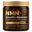 NMN Supplement, 1200mg Blend with 600mg NMN, 250mg Quercetin, 200mg Resveratrol, CoQ10 & Astaxanthin, Daily Supplement Formula, 120 Veggie Capsules, 60 Servings