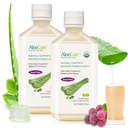 AloeCure USDA Organic Aloe Vera Juice Grape Flavor, Made Within 12 Hours of Harvest - Pure Aloe Vera Digestive &amp; Immune Health Supplement, Helps Maintain Balanced Stomach Acidity, 16.7oz x 2 Btls