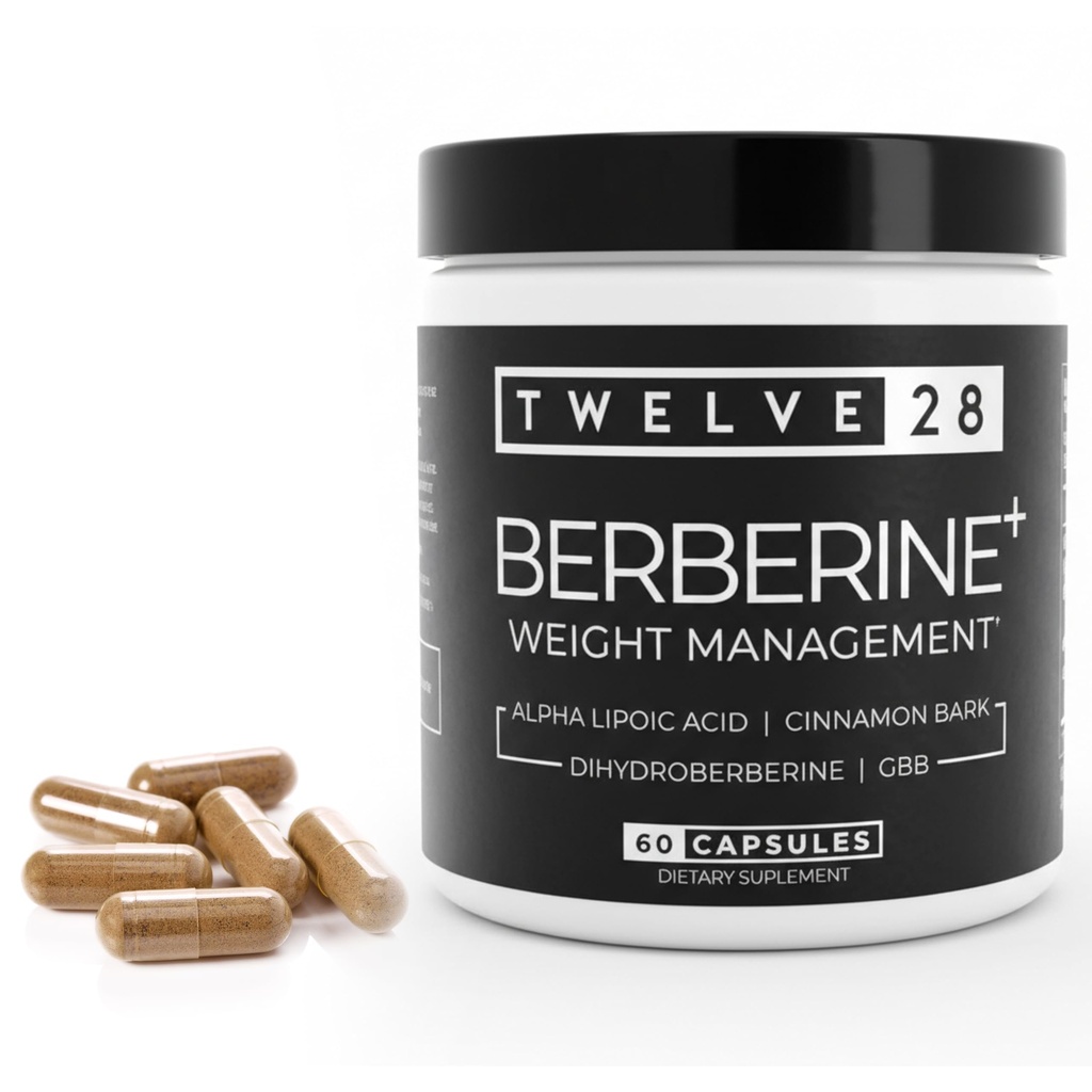 Berberine with Cinnamon Bark Extract – Herbal Daily Wellness Supplement for Metabolism & Digestive Support – 60 Capsules