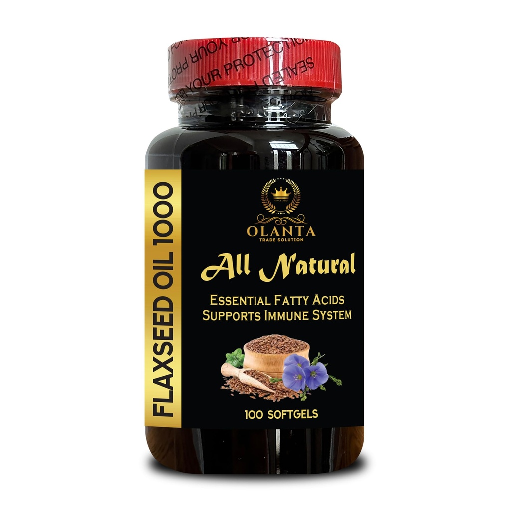 Organic Flaxseed Oil 100 Softgels – Cold-Pressed – Plant-Based Omegas – Vegan – Non-GMO – Natural Formula – Made in USA