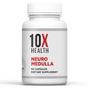 10X Health Neuro Medulla Brain Supplement - Nootropics Brain Support Supplement for Brain, Memory and Focus - Memory Supplements with Vitamin B1 & B3, Zinc, Ginkgo Biloba & More - 60 Capsules