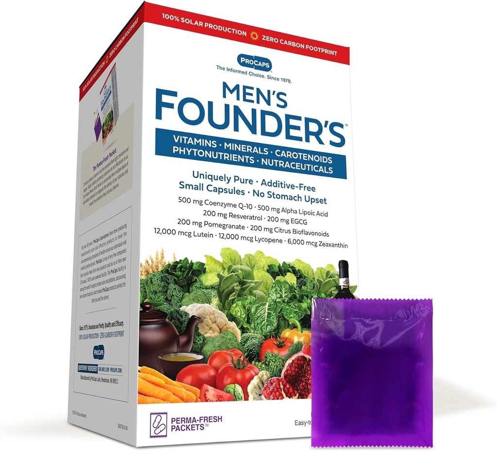 ANDREW LESSMAN Multivitamin-Men's Founders 120 Packets - More Than 40 Nutrients Plus High Potencies of All Essential Vitamins, Minerals, Phytonutrients, Carotenoids. Easy-to-Swallow. No Additives