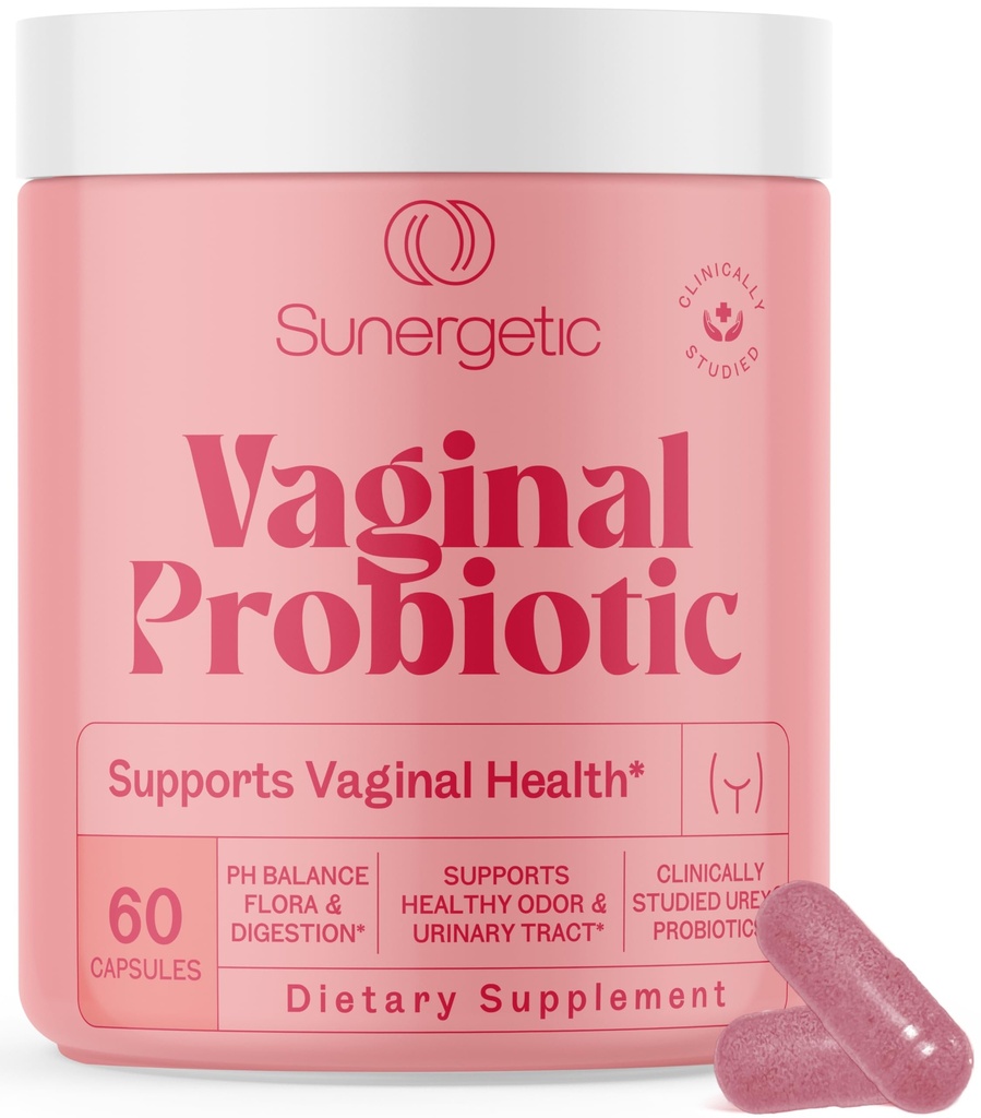 Premium Vaginal Probiotics for Women – Clinically Studied Lactobacillus Vaginal Probiotic with Prebiotic & Cranberry to Balance PH, Reduce Odor, Urinary Tract Support & Feminine Health – 60 Capsules