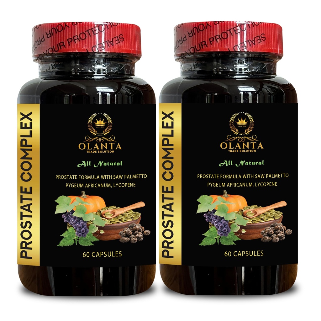 Complejo de soporte de próstata - Píldoras saludables de próstata, soporte de próstata diario de mens, extracto de Palmetto de Saw para próstata - 2 botellas 120 cápsulas