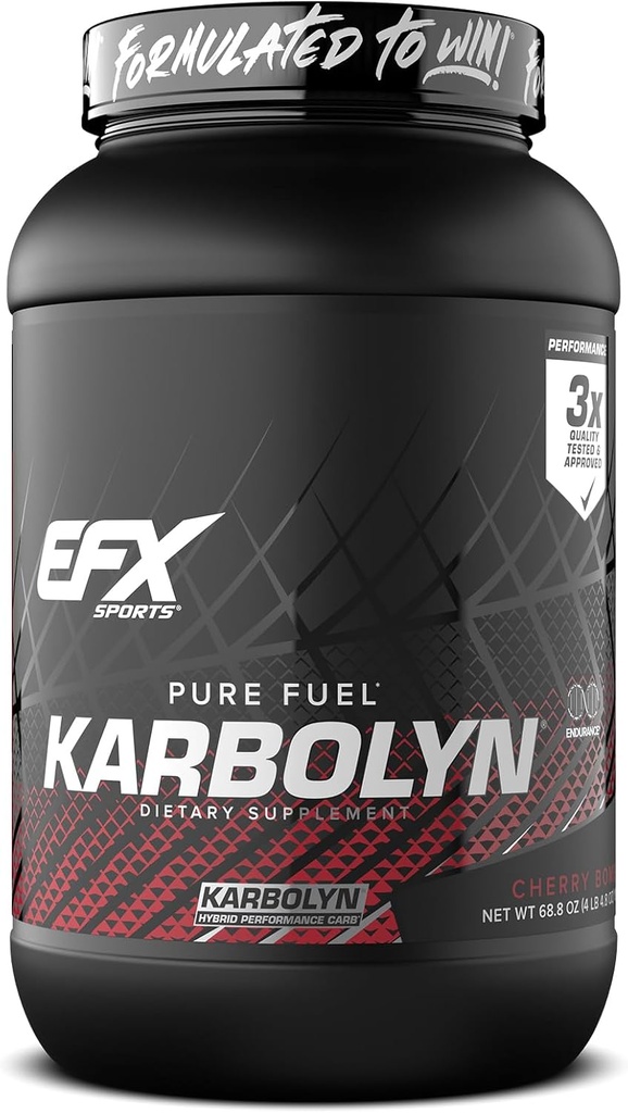 EFX Sports Karbolyn Fuel ← Fast-Absorbing Carbohydrate Powder ← Carb Load, Sostened Energy, Quick Recovery TEN Stimulant Free TEN 37 Servings (Cherry Bomb)