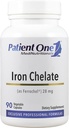 Patient One Iron Chelate 28mg | Supplement to Support Red Blood Cell Formation and Function* | Ferrochel Brand Iron Bisglycinate | 90 Capsules