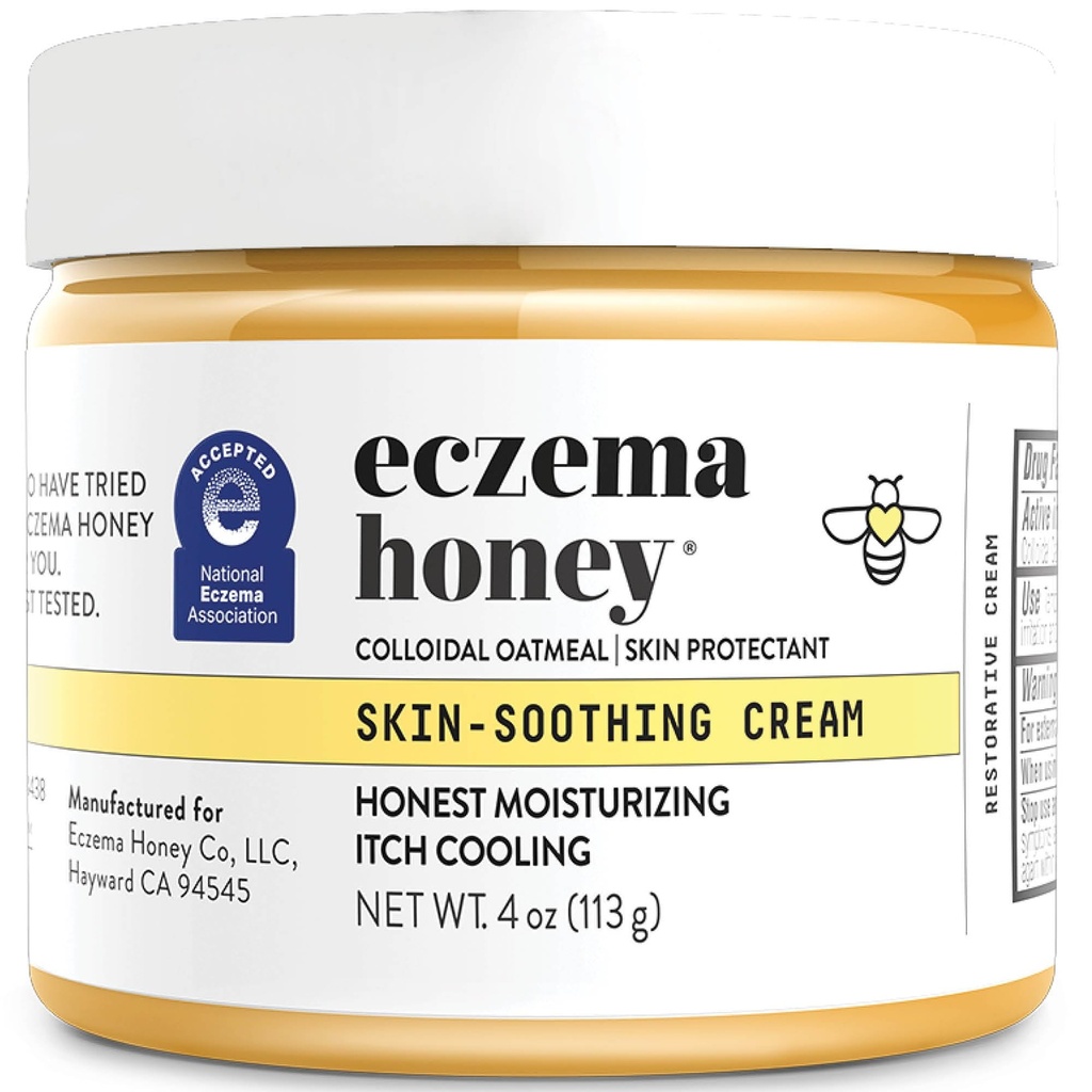 ECZEMA HONEY Original Skin-Soothing Cream - Organic Hand & Body Eczema Relief - Natural Honey Lotion for Dry, Itchy, & Irritable Skin (4 Oz)