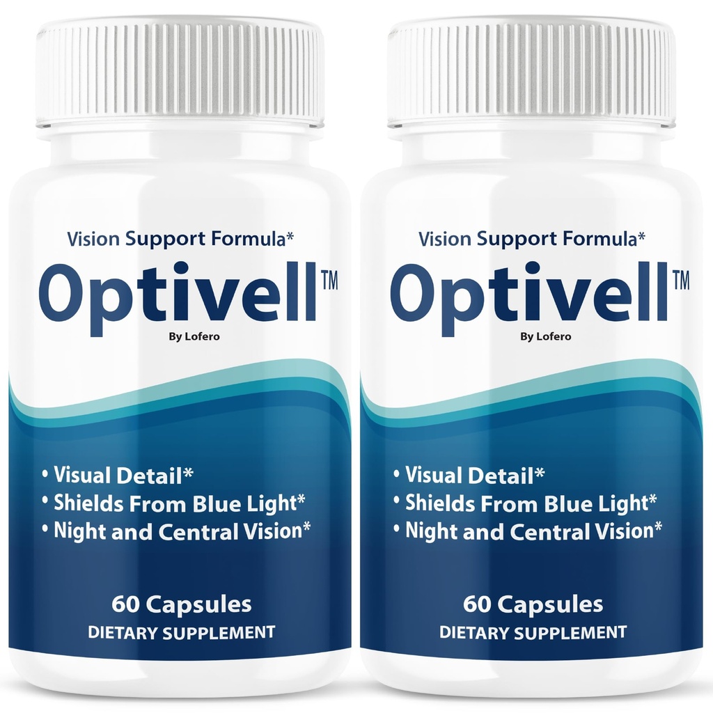 (2 Pack) Optivell Eye Capsules, Optivel Pills Vitamins Eye Care Wellness Supplement Healthy Eyesight Retina Sharper Vision Support Formula Clear Eyes Ocular Comfort Health Visual Balance (120 ct)