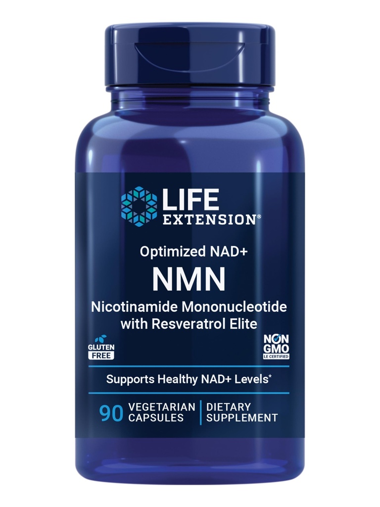 Life Extension NMN with Resveratrol Elite, NAD Precursor, 90 Veg Caps
