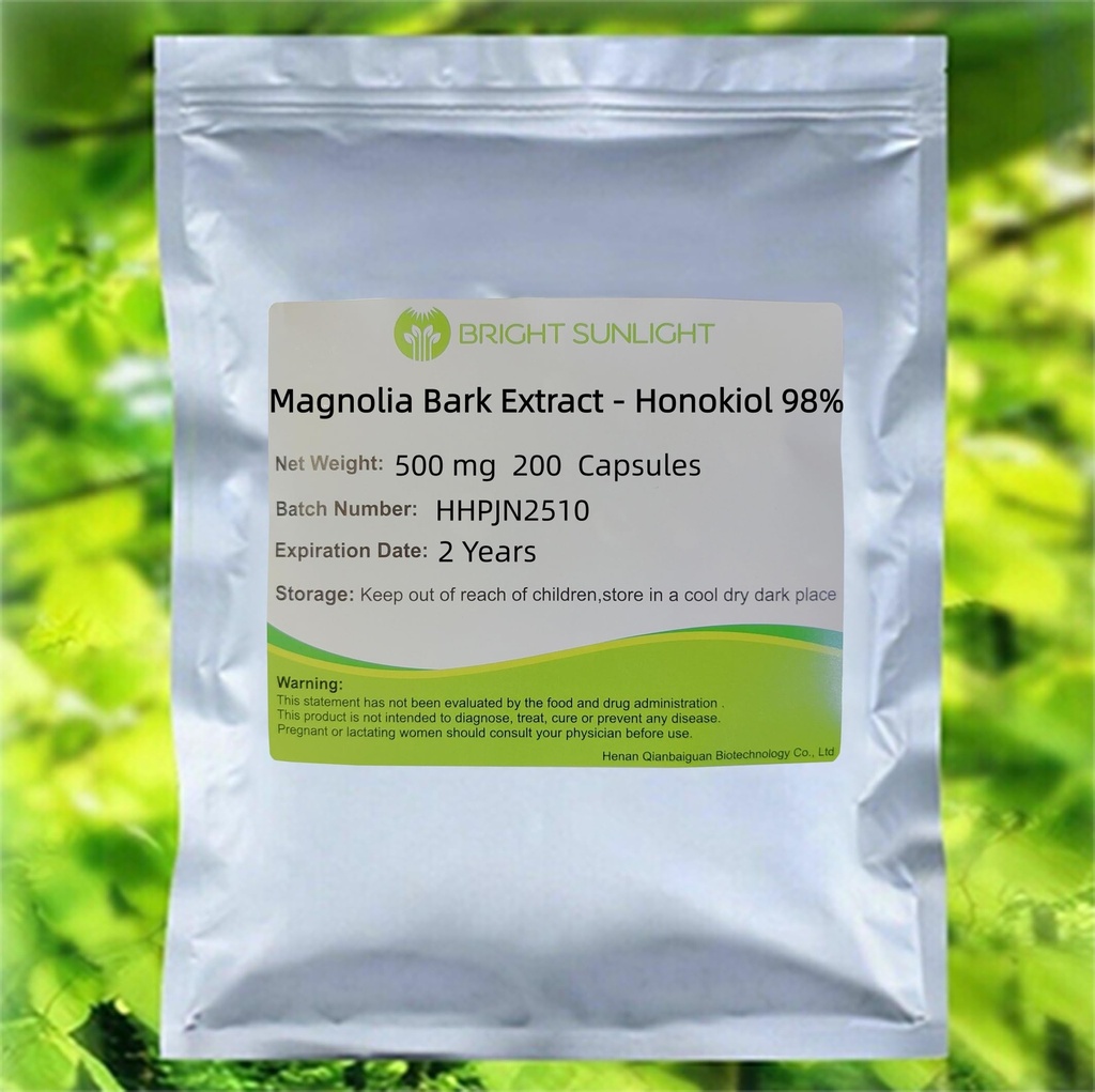Magnolia Bark Extract - Honokiol 98% 500 mg 200 Capsules