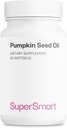 Supersmart - Pumpkin Seed Oil Suplemento 1000mg por día (+ Vitamina E) - Pumpkin Seed Oil for Hair Growth ← Non-GMO & Gluten Free - 60 Softgels