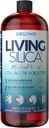 Living Silica Collagen Booster Liquid | Vegan Collagen Boosting Drink | Supports Healthy Collagen and Elastin Production for Joint & Bone Support, Glowing Skin, Strong Hair & Nails.