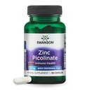 Swanson Zinc Picolinate Suplemento Mineral Chelated para adultos que buscan inmuno, visión y apoyo a la próstata - Forma preferida por el cuerpo - 22 mg (60 cápsulas Vegan)