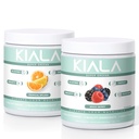 Kiala Nutrition Super Greens, Orgánica Greens Powder, Spirulina & Clorella Superfood Powder, Azúcar &amp; Gluten Free Vegan, Spectra Blend, Tropical Slush, Mixed Berry 2 Pack