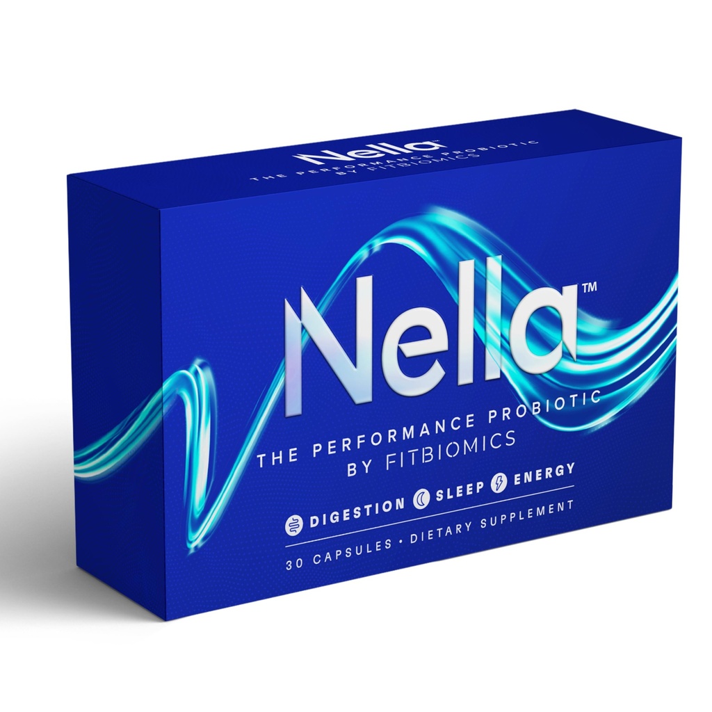 Nella Gut Health Supplements for Women &amp; Men (30 Capsules), Energy Boosting Probiotics for Digestive Health, 3 Strains, Daily Probiotic Pills, Supports Workout & Recovery