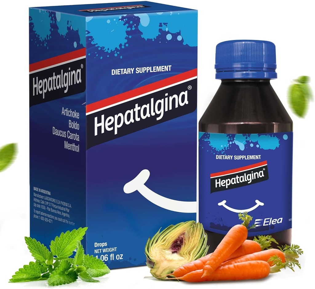 Liver Support Protector Digestivo - Suplemento Herbal Líquido con Extracto de Artichoke para la limpieza del hígado Detox " Reparación - gotas de limpieza del hígado con menta, Boldo " Carrot - 120 ml
