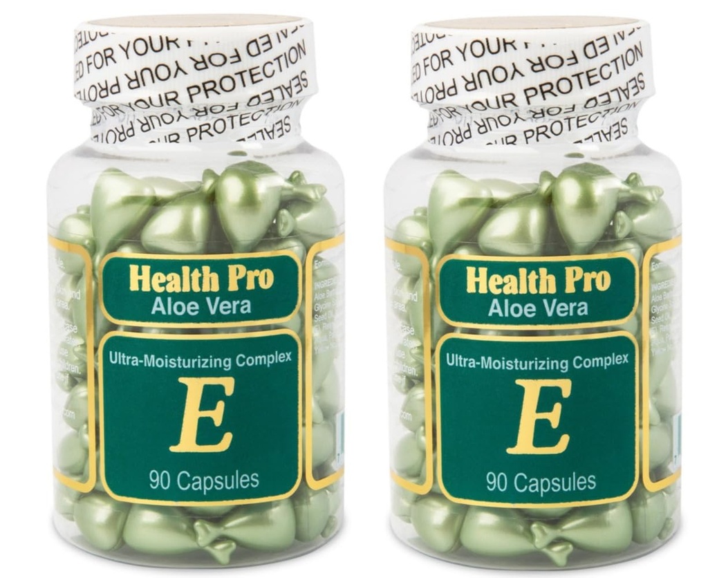 Vitamina E aceite de piel Aloe Vera, 90 Softgels (Pack de 2)