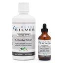 Ultra Silver® Colloidal Silver TENIDO 10,000 PPM, 32 Oz (946mL) TENIDO Suplemento Mineral ANTE True Colloidal Silver - 4 oz Dropper Bottle (Empty) Incluido para dispensar!