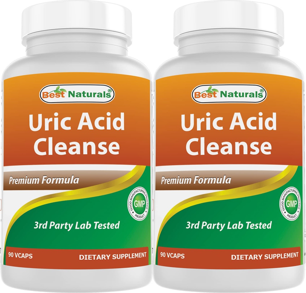 Best Naturals Uric Acid Cleanse Vitamins for Men and Women - 90 Veggie Capsules (90 Count (Pack of 2))