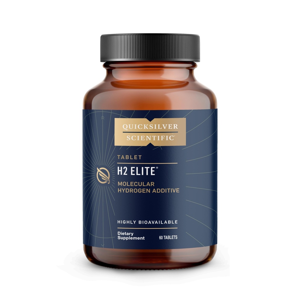 Quicksilver Scientific H2 Elite - Hidrógeno molecular para energía + Metabolismo Soporte, Tabletas de agua Perfecto para contenedores abiertos - Magnesium Malate Drink Additive (60 Molecular Hydrogen Tablets)