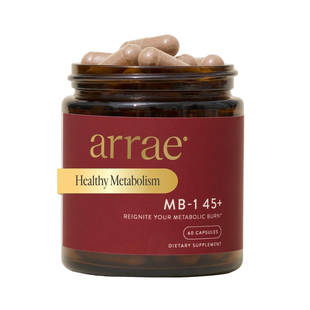 Arrae MB-1 45+, Natural Dietary Supplement, Control Appetite, Increase Energy, Support Healthy Metabolism, 60 Capsules