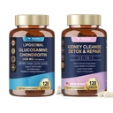 Totaria Glucosamine Chondroitin MSM Collagen + Kidney & Liver Cleanse Detox & Repair Capsules