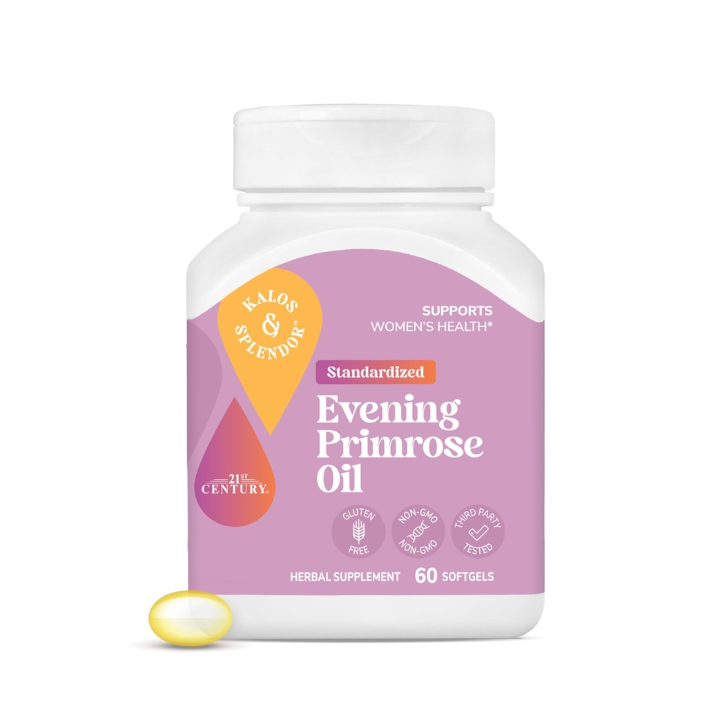 Kalos and Splendor 21st Century Evening Primrose Oil Softgels, 60 Count
