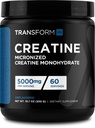 TransformHQ Creatine Monohydrate Powder (60 Servings) Desflavorado - 5000mg Por Serving