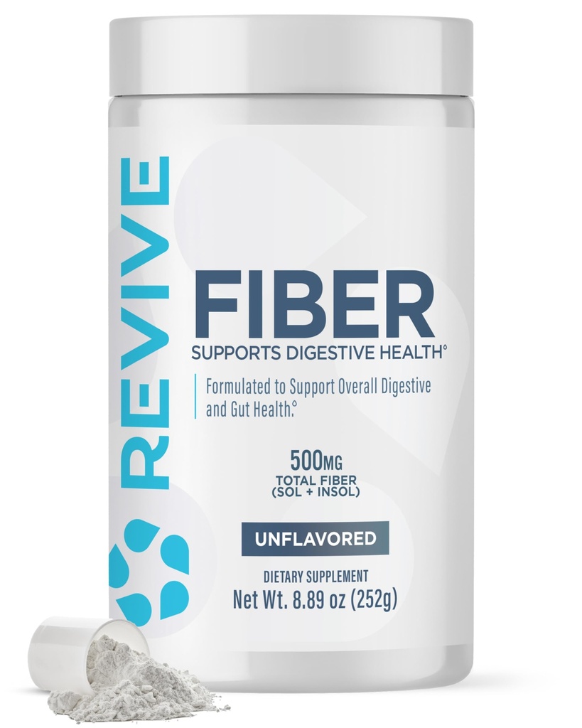 Revive MD Fiber Supplement for Digestive & Gut Health - 5g of Dietary Fiber Supports a Healthy Digestive System with Psyllium Husk " More - 30 Servings, Unflavored