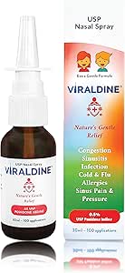 0,5% Povidone-Iodine Nasal Spray, Rapid Relief Formula, Ayuda con Congestión diaria, 100 Aplicaciones, 30 ml