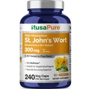 NusaPure St. John's Wort 20:1 Extracto, 300 mg Equivalente a 6.000mg 240 Veggie Capsules (Vegetariano, No GMO) Bioperina