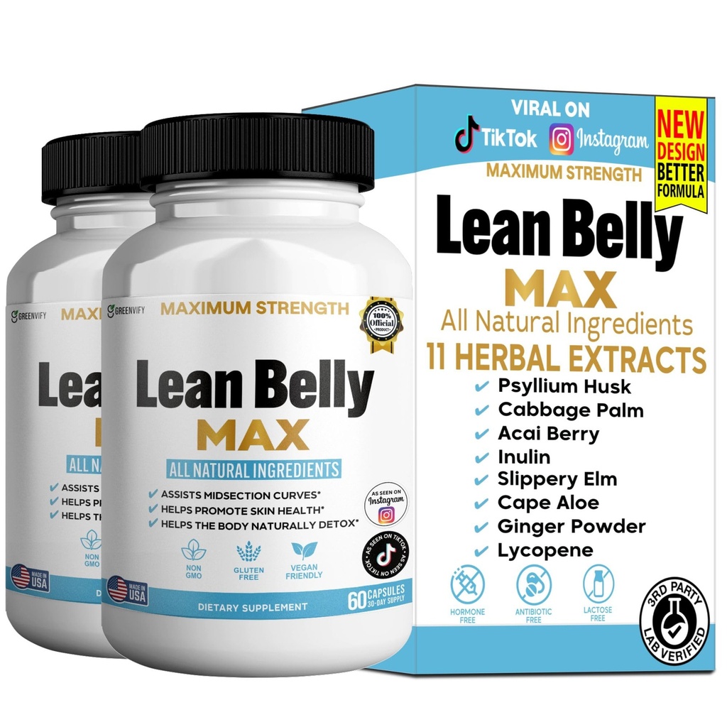 Lean Belly Max Natural Supplement, 60 Capsules, 30-Day Supply, All Natural Ingredients, Non-GMO, Gluten Free (2)