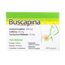 Buscapina Pain Relief Caplets – PMS, calambres, dolores de cabeza, Bloating, Back &amp; Joint Pain – para Mujeres y Hombres – Caja con 24 Caplets