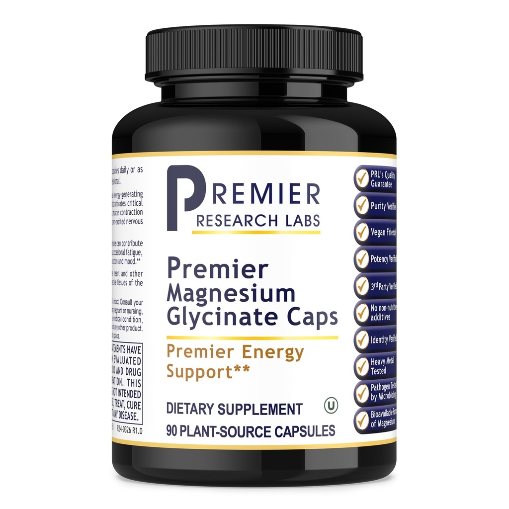 Premier Research Labs Magnesium Glycinate Supplement - Vegan - 90 Capsules